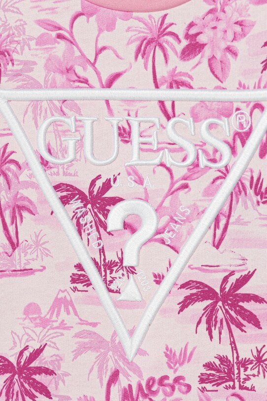 Fete Guess hanorac de bumbac pentru copii J5GQ01.KA6R4.PPYA roz