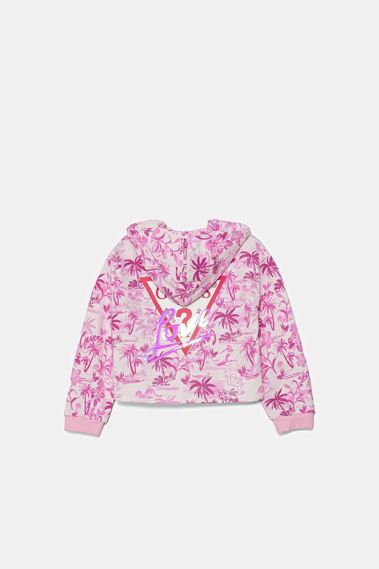 Guess hanorac de bumbac pentru copii J5GQ04.KA6R4.PPYA roz SS25