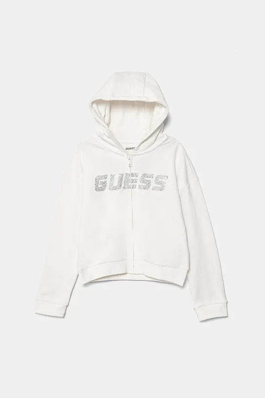 Guess bluza bawełniana dziecięca z kapturem biały J5GQ07.KCRP0.PPYA