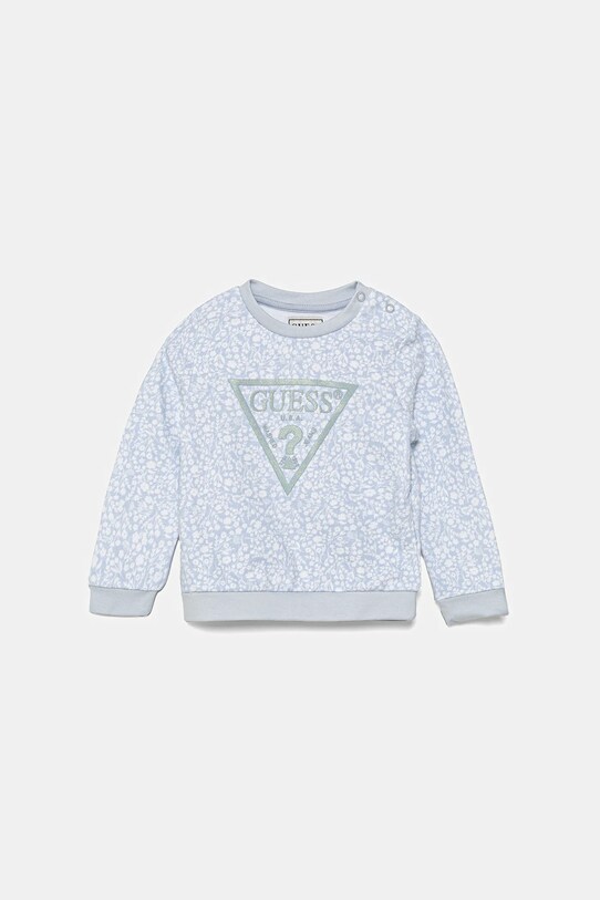 Дитяча бавовняна кофта Guess візерунок блакитний K5GQ00.KA6R4.PPYA