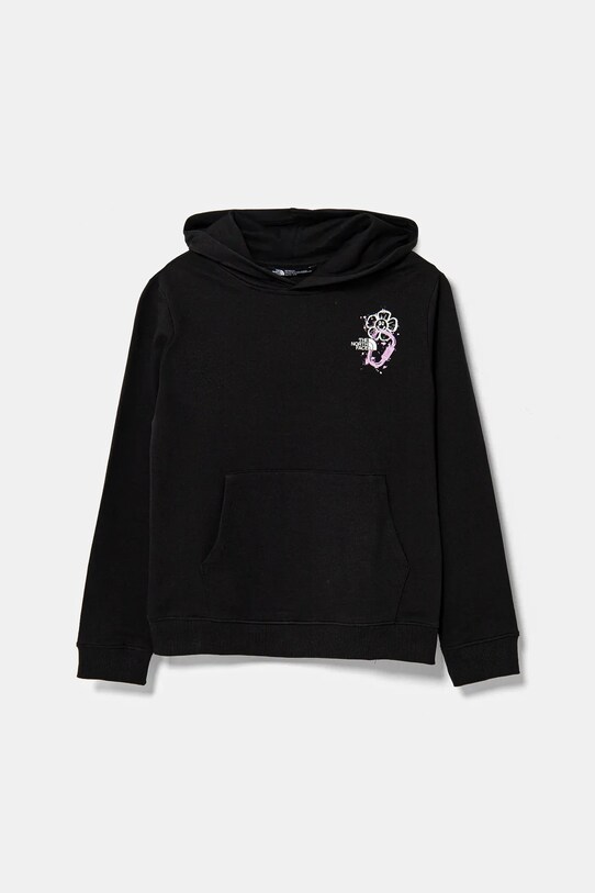 The North Face bluza bawełniana dziecięca GRAPHIC RELAXED HOODIE nadruk czarny NF0A8AXRJK31