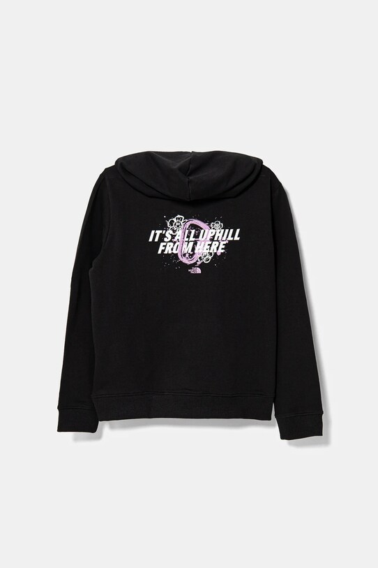 The North Face bluza bawełniana dziecięca GRAPHIC RELAXED HOODIE NF0A8AXRJK31 czarny SS25