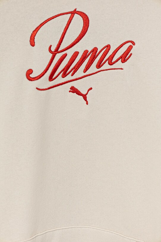Fete Puma bluza copii ESS SCRIPT Hoodie TR 685806 bej