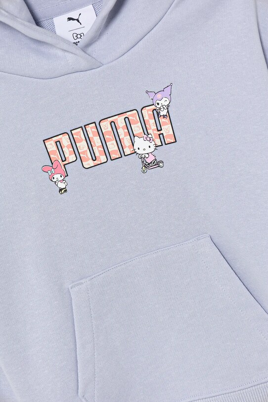 DÍVKA Dětská mikina Puma HELLO KITTY & FRIENDS Relaxed Hoodie TR 630063 modrá