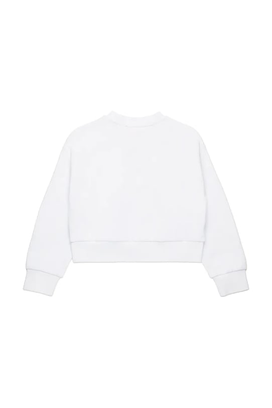 Детская хлопковая кофта Diesel STRASLIUM SWEAT-SHIRT J01826 белый SS25