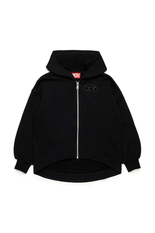 Diesel bluza bawełniana dziecięca SFPERU SWEAT-SHIRT bawełna czarny J02200