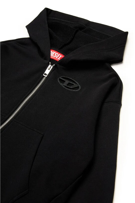 Девочка Детская хлопковая кофта Diesel SFPERU SWEAT-SHIRT J02200 чёрный