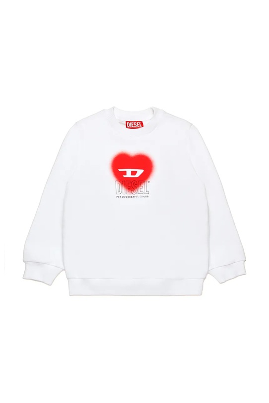 Дитяча бавовняна кофта Diesel SCACUORE SWEAT-SHIRT бавовна білий J02230