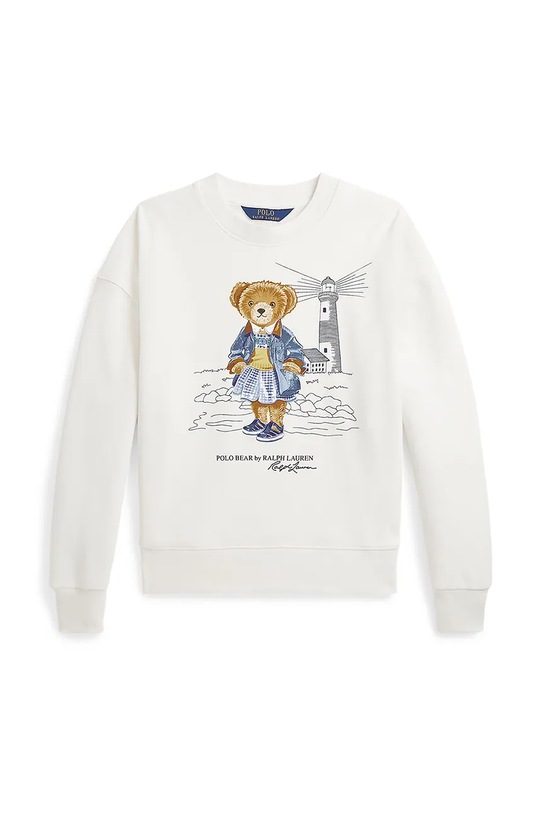 Dětská mikina Polo Ralph Lauren bez kapuce bílá 313965156001