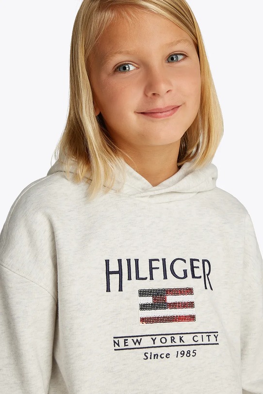 Tommy Hilfiger felpa per bambini KG0KG08558.128.176.PPYA bianco