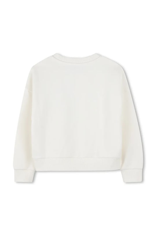 Παιδική βαμβακερή μπλούζα Kenzo Kids K61047.156 λευκό SS25