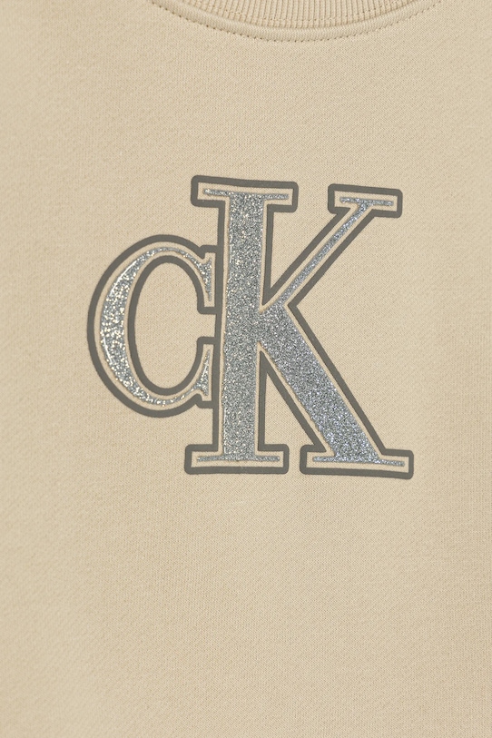 Dziewczynka Calvin Klein Jeans bluza dziecięca IG0IG02849.116.PPYA beżowy