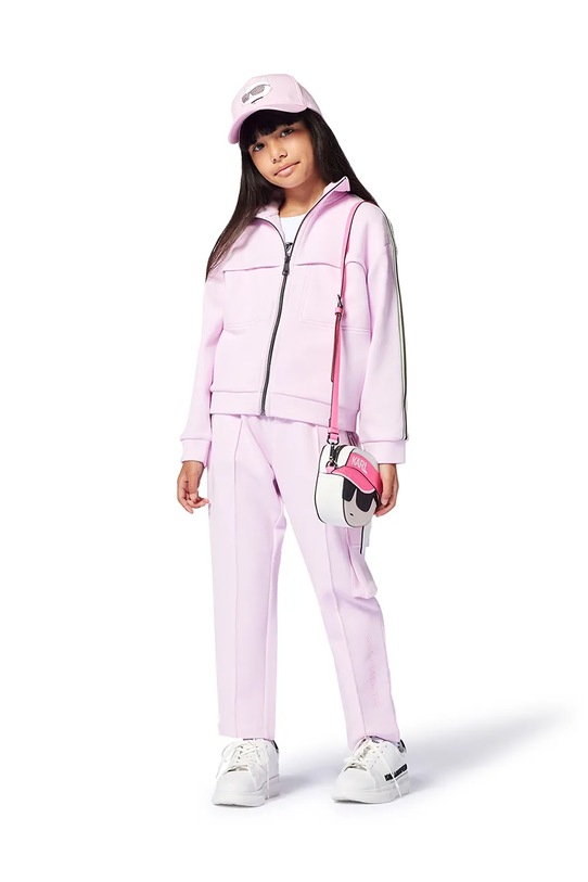 Karl Lagerfeld bluza copii imprimeu roz Z30483.114.150