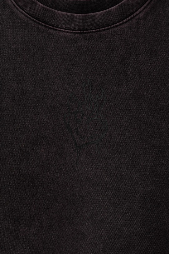 DÍVKA Dětská mikina Vans Fire In Your Heart Crew VN000M8Q6PH1 šedá