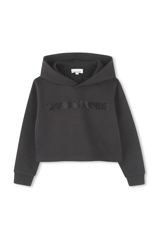Детская хлопковая кофта Marc Jacobs с капюшоном чёрный W60536.156