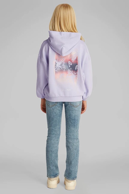 Детская кофта Calvin Klein Jeans фиолетовой IG0IG02855.PPYA