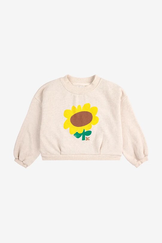 Дитяча бавовняна кофта Bobo Choses Sunflower 125AC041 бежевий SS25