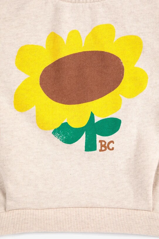 Дитяча бавовняна кофта Bobo Choses Sunflower бежевий 125AC041
