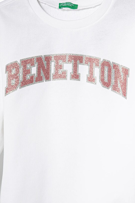Дівчинка Дитяча бавовняна кофта United Colors of Benetton 3J68C10MX.G.Seasonal білий