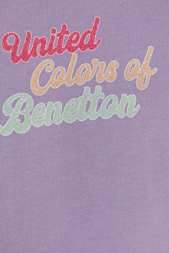 Dievča Detská bavlnená mikina United Colors of Benetton 3J70G10HX.P.Seasonal fialová