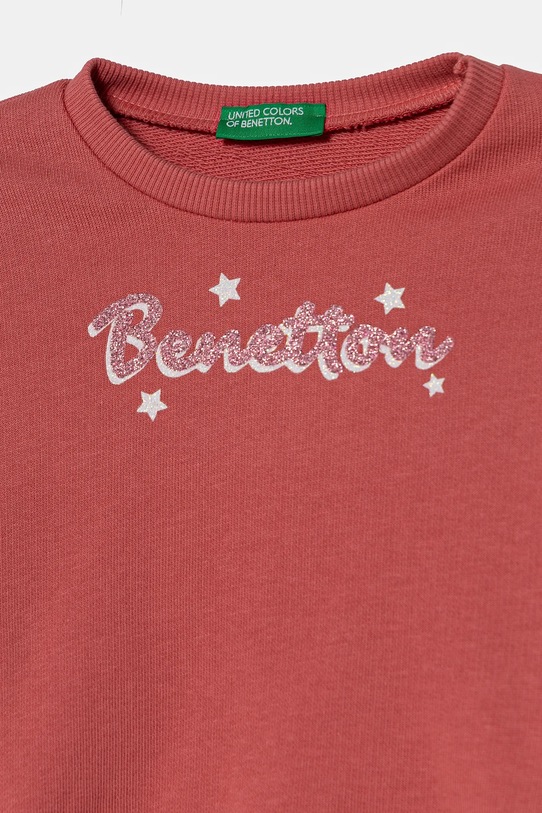 Dievča Detská bavlnená mikina United Colors of Benetton 3J70G10HX.P.Seasonal ružová
