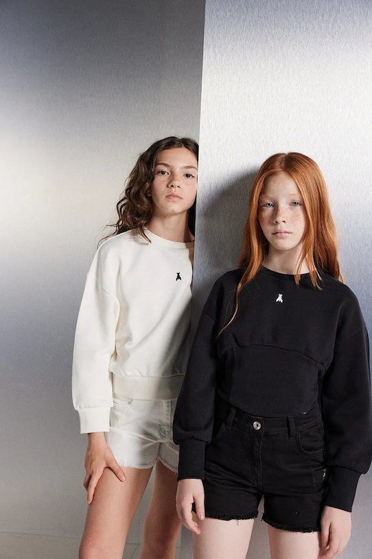 Patrizia Pepe bluza bawełniana dziecięca W146 bawełna biały 7M0913