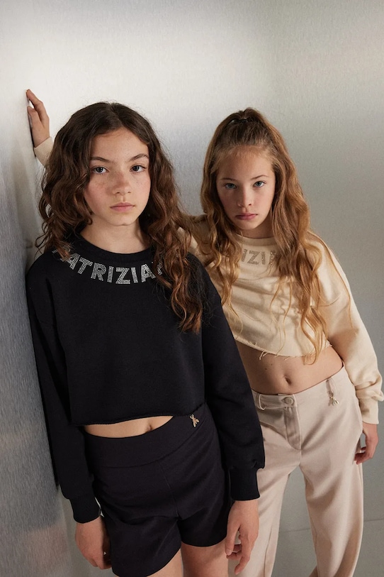 Patrizia Pepe bluza bawełniana dziecięca W397 nadruk beżowy 7M0925