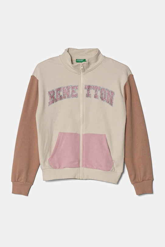 Детская хлопковая кофта United Colors of Benetton хлопок бежевый 3J68C504N.G.Seasonal