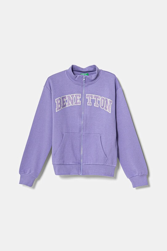 Детская хлопковая кофта United Colors of Benetton хлопок фиолетовой 3J68C504N.G.Seasonal
