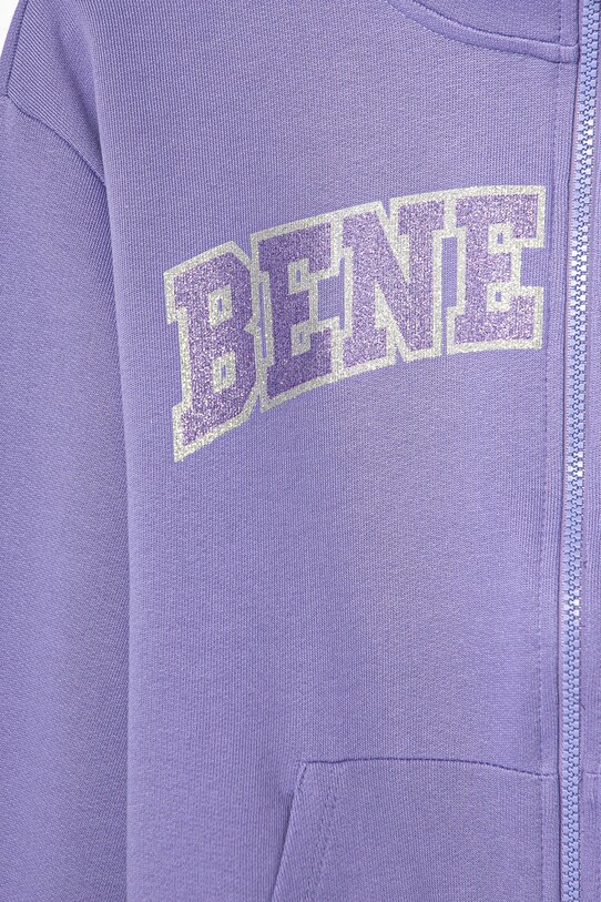 Девочка Детская хлопковая кофта United Colors of Benetton 3J68C504N.G.Seasonal фиолетовой
