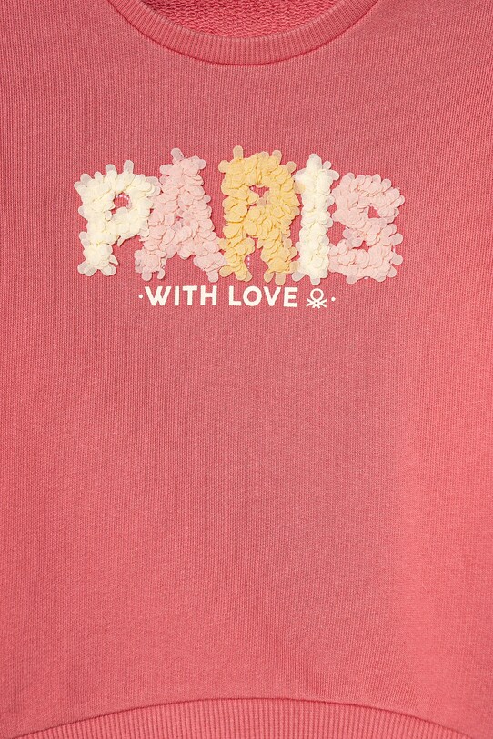 Dziewczynka United Colors of Benetton bluza bawełniana dziecięca 3J68G10J0.P.Seasonal różowy