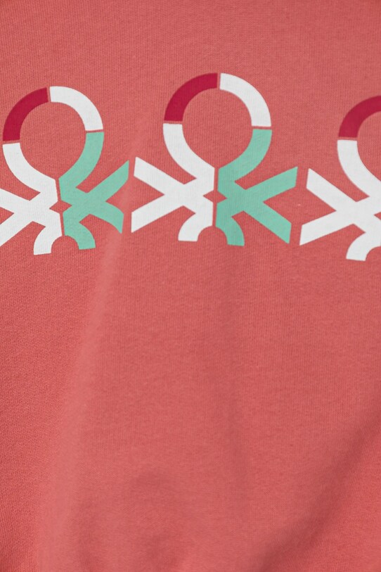 Lány United Colors of Benetton gyerek melegítőfelső pamutból 3J68C204D.G.Seasonal rózsaszín