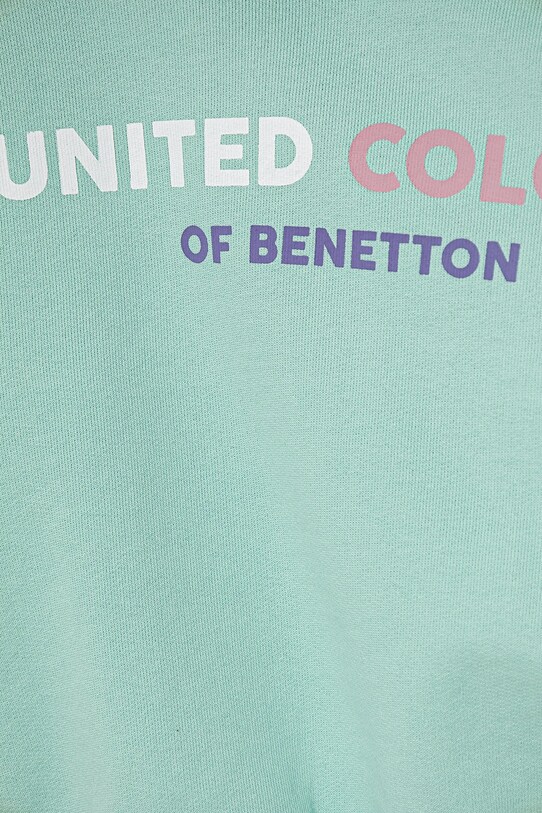 Dziewczynka United Colors of Benetton bluza bawełniana dziecięca 3J68C204D.G.Seasonal turkusowy