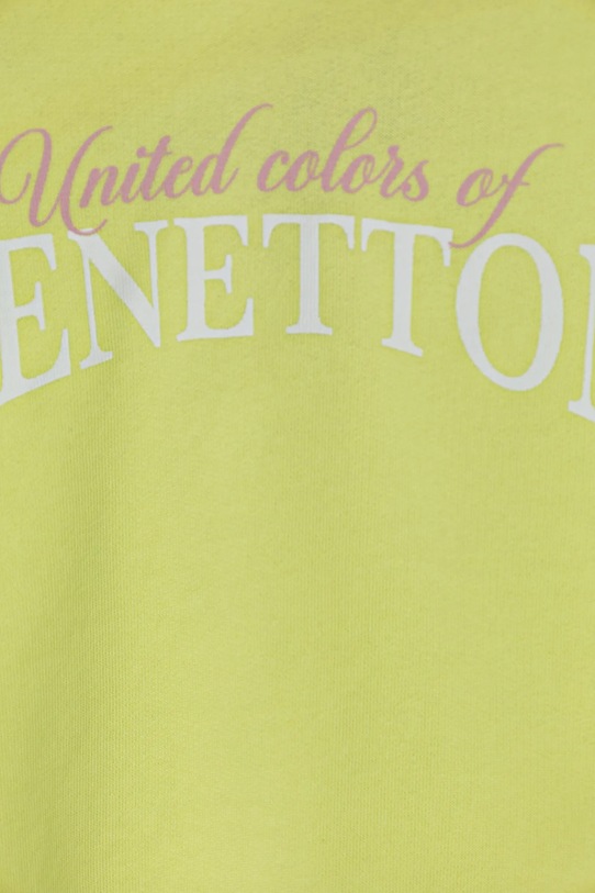 Fete United Colors of Benetton hanorac de bumbac pentru copii 3J68C204D.G.Seasonal verde
