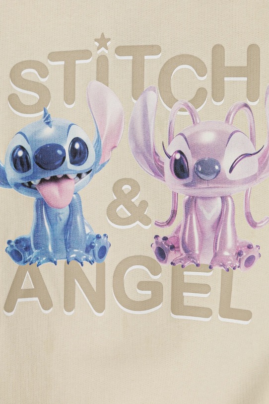 Dziewczynka United Colors of Benetton bluza bawełniana dziecięca 3PQMC10MU.G.Seasonal beżowy