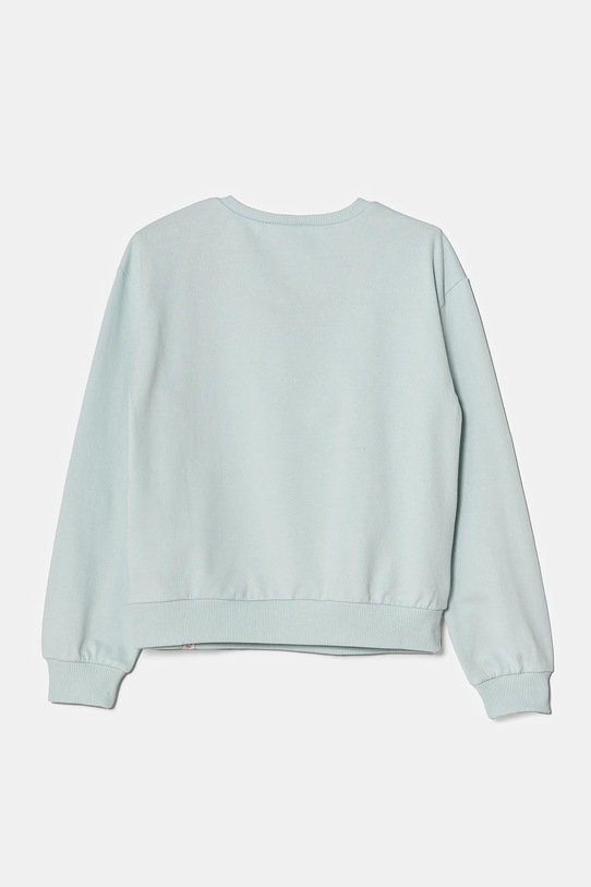 United Colors of Benetton bluza bawełniana dziecięca 3PQMC10MU.G.Seasonal turkusowy SS25