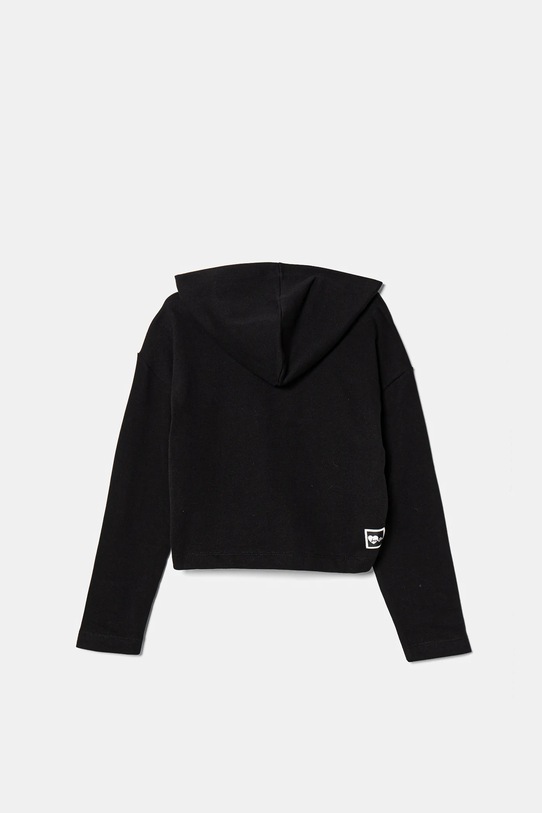 United Colors of Benetton hanorac de bumbac pentru copii 3UNIC204L.G.Seasonal negru SS25