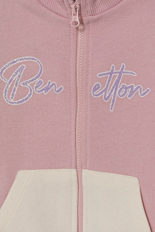 Девочка Детская хлопковая кофта United Colors of Benetton 3J70G503N.P.Seasonal розовый