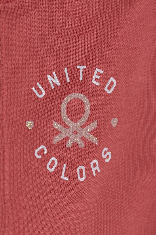 Девочка Детская хлопковая кофта United Colors of Benetton 3J70G503N.P.Seasonal розовый