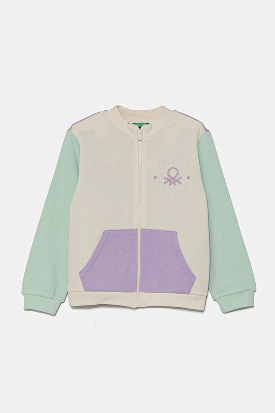 Дитяча бавовняна кофта United Colors of Benetton візерунок фіолетовий 3J70G503N.P.Seasonal