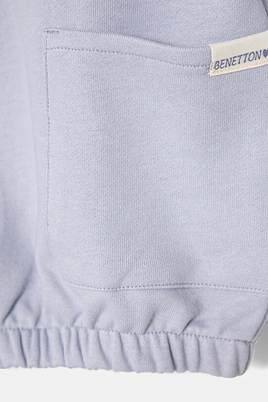 Fete United Colors of Benetton hanorac de bumbac pentru copii 3UNIG10IO.P.Seasonal albastru