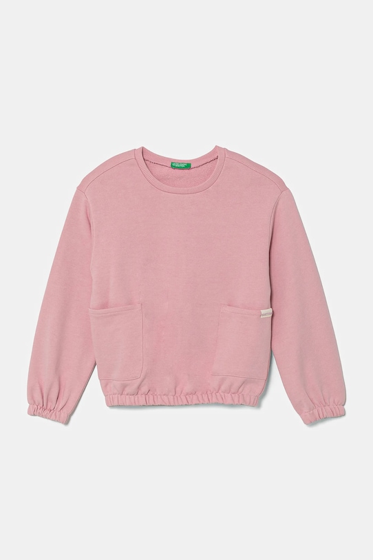United Colors of Benetton bluza bawełniana dziecięca bawełna różowy 3UNIG10IO.P.Seasonal