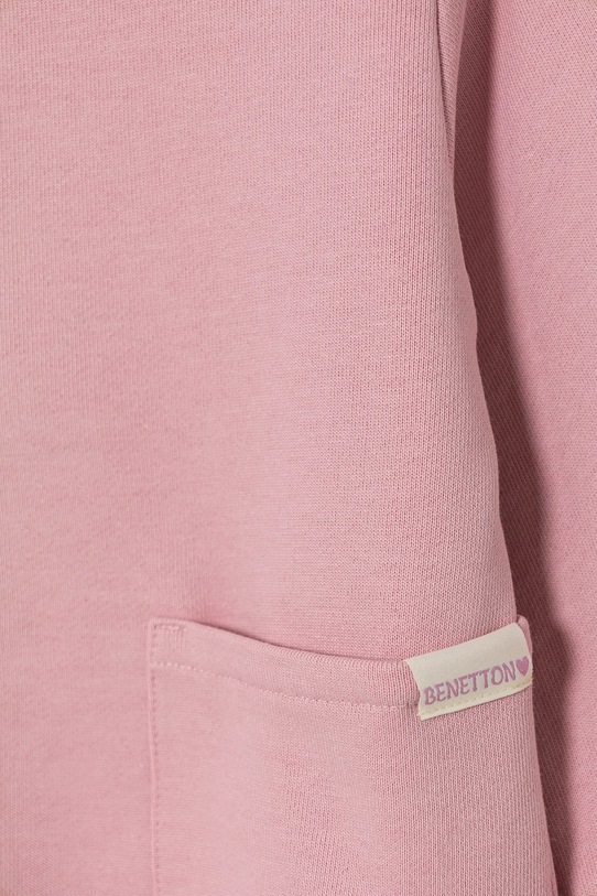 Dziewczynka United Colors of Benetton bluza bawełniana dziecięca 3UNIG10IO.P.Seasonal różowy