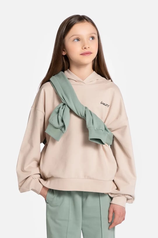 Coccodrillo bluza bawełniana dziecięca bawełna beżowy WC5132301VGA