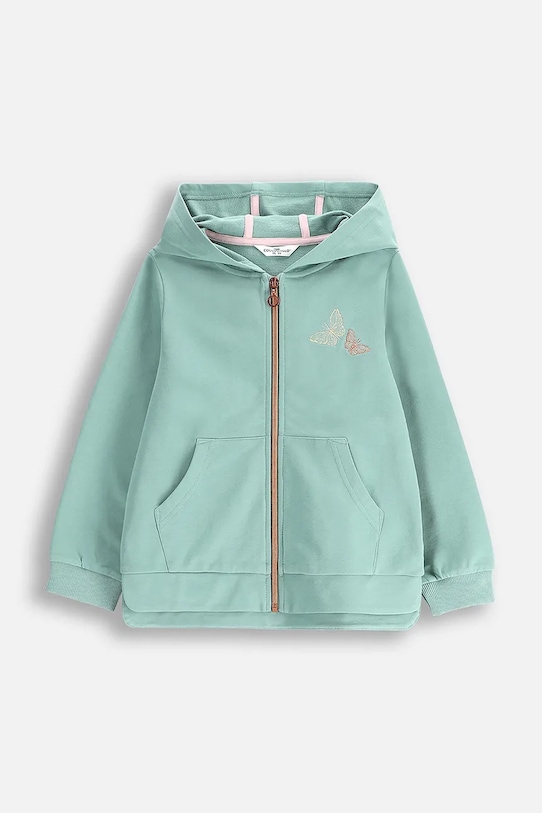 Dětská mikina Coccodrillo s kapucí zelená WC5132401DGK