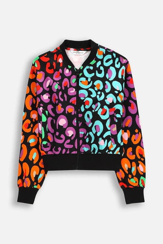 Coccodrillo bluza bawełniana dziecięca wzorzyste czarny WC5132201MGJ