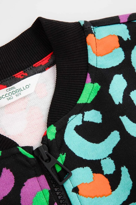 Dziewczynka Coccodrillo bluza bawełniana dziecięca WC5132201MGJ czarny