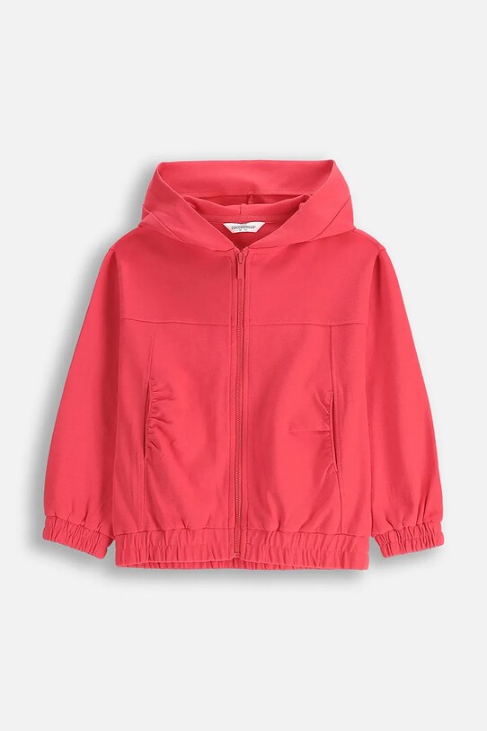 Coccodrillo bluza dziecięca z kapturem różowy WC5132401MGK
