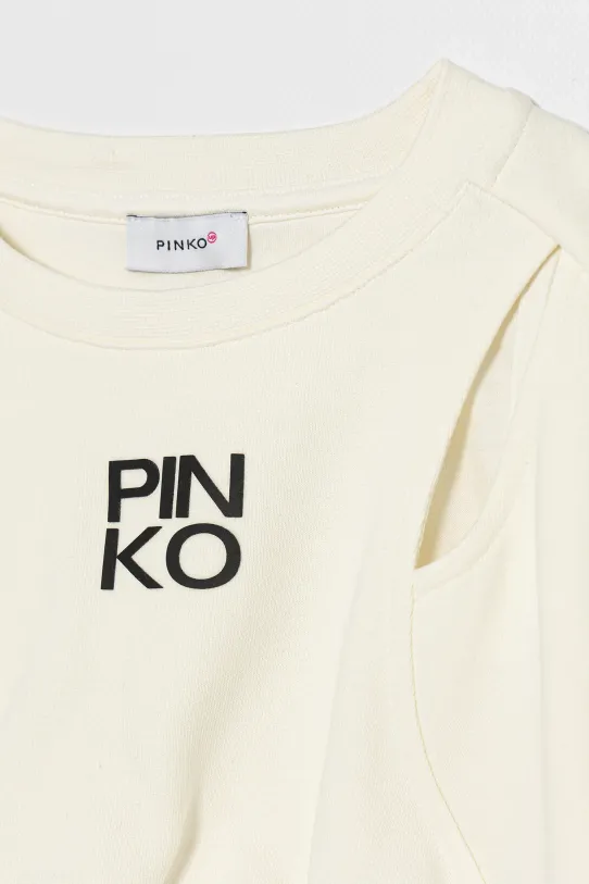 Девочка Детская хлопковая кофта Pinko KFFE002.C.FT002 бежевый