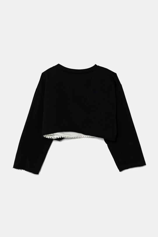 Дитяча бавовняна кофта Elisabetta Franchi EFFE144.0.FF002 чорний SS25